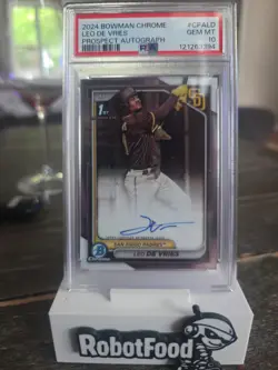 2024 Bowman Chrome Leo De Vries 1st Bowman Auto PSA 10 - Image 1