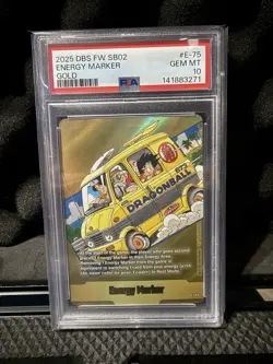 DBS Fusion World SB02 E-75 Gold Energy Marker PSA 10 GEM MINT - Image 1