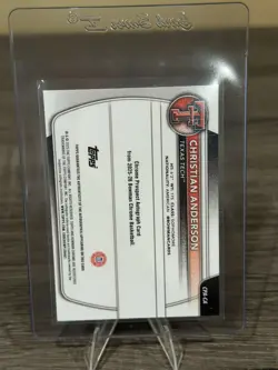 CHRISTIAN ANDERSON 2025-26 Bowman Chrome Rookie Auto 1st RC Texas Tech Hornets - Image 2