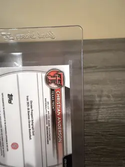 CHRISTIAN ANDERSON 2025-26 Bowman Chrome Rookie Auto 1st RC Texas Tech Hornets - Image 4