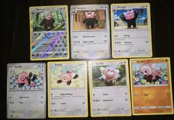 7 Stufful & Bewear Pokemon Cards LP-NM - Image 1