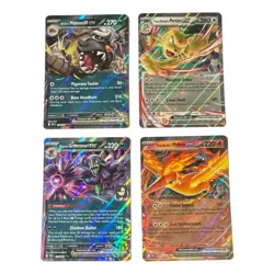 Pokemon TCG DESTIN RIVALS 4-Card ex Lot Mabosstiff Persian Moltres Grimmsnarl - Image 1