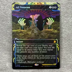 Ad Nauseam Secrets of Strixhaven SOA #25 Borderless Foil NM MTG Magic Card - Image 1