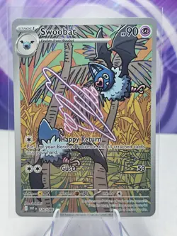 Pokemon TCG Swoobat Illustration Rare Card 120/086 White Flare NM - Image 1