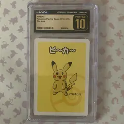 CGC Pristine 10 Pikachu Old Maid Pokemon Playing Cards #6054788116 - Image 1