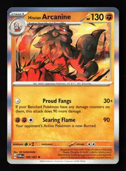 Hisuian Arcanine 100/167 Holofoil Twilight Masquerade Pokemon Card -B9 - Image 1