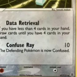 Porygon 47/112 FireRed & LeafGreen Reverse Holo HOLO BLEED RARE Pokemon Card - Image 3