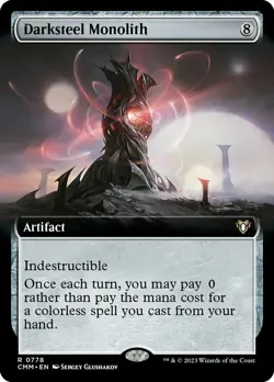 MTG Darksteel Monolith - Foil - Extended Art, Moderate Play, English Commander M - Image 1