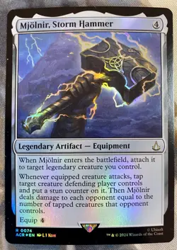 Mjolnir, Storm Hammer, 0074 *FOIL* - MTG: Assassin's Creed (ACR) NM/M - Image 1