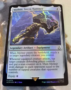 Mjolnir, Storm Hammer, 0074 *FOIL* - MTG: Assassin's Creed (ACR) NM/M - Image 2