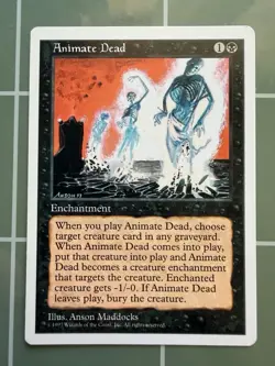 MTG Magic: The Gathering - 5th Edition - 1x Uncommon Animate Dead - NM - Image 1