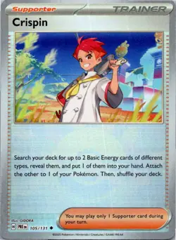 Crispin (Poke Ball Pattern) 105/131 Holo Prismatic Evolutions Pokemon NM - Image 1
