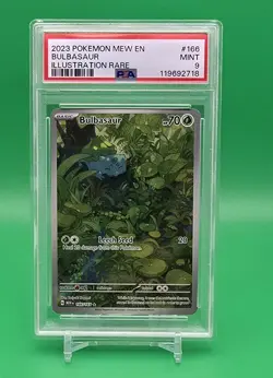 Pokemon TCG Bulbasaur 166/165 Scarlet & Violet 151 EN: HOLO MINT PSA 9 - Image 1
