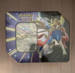Pokemon TCG Slashing Legends Tin 2023 Zacian & Koraidon ex Metal Tin Ages 6+ - Image 1
