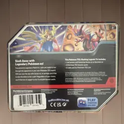 Pokemon TCG Slashing Legends Tin 2023 Zacian & Koraidon ex Metal Tin Ages 6+ - Image 2