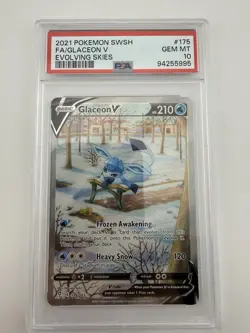 2021 Pokemon Glaceon V (Alternate Full Art) 175/203 PSA 10 - Image 5