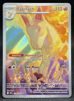 Pokemon Co. Rapidash 189/182 Sv10 IR Holo EN 110 HP Stage 1 Rond - Image 1