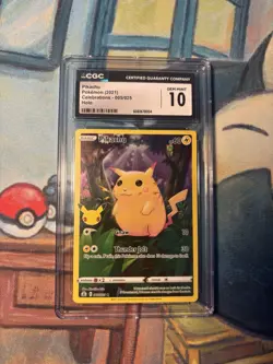 Pokemon TCG Pikachu 005/025 Celebrations Full Art CGC 10 GEM MINT - Image 2