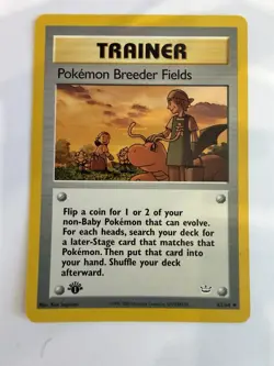 Pokemon 1st Edition Pokemon Breeder Fields 62/64 Neo Revelation Dragonite - Image 1