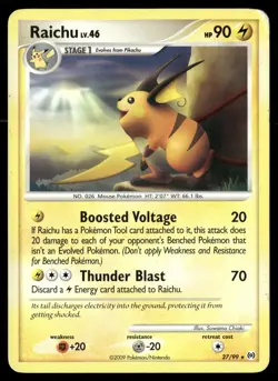 Raichu 27/99 Rare Arceus Pokemon HP - Image 1