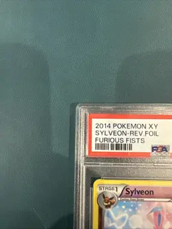 2014 POKEMON XY FURIOUS FISTS #72 SYLVEON-REVERSE FOIL PSA 8 - Image 2