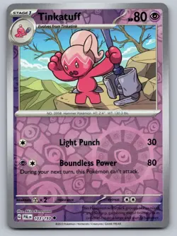 Tinkatuff 103/193 Uncommon Paldea Evolved Pokemon Reverse Holo Near Mint - Image 1