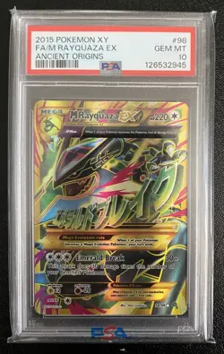Pokemon Mega Rayquaza Ex 98/98 PSA 10 Ancient Origins (New Cert) - Image 1