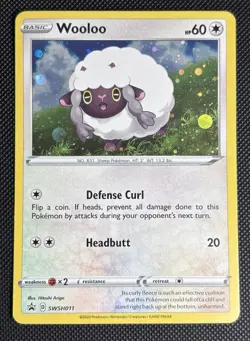 Wooloo SWSH011 Pokemon TCG Black Star Promo NM 2020 Galaxy Swirl 🌀 - Image 2