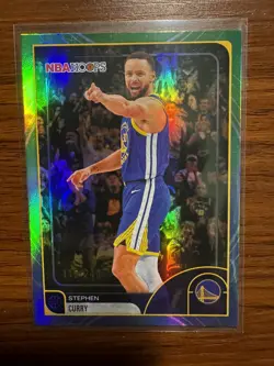 Stephen Curry 2025-26 Topps NBA Hoops Rainbow Green and Blue Foil #'d /249 - Image 1