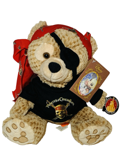 Disney Parks Pirates of the Caribbean Hidden Mickey Bear Waffle Plush Pre-Duffy - Image 2