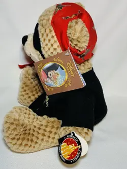 Disney Parks Pirates of the Caribbean Hidden Mickey Bear Waffle Plush Pre-Duffy - Image 3