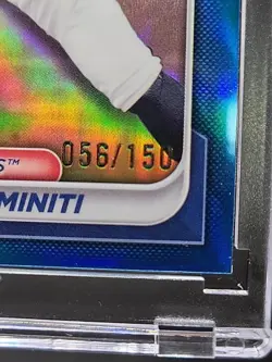 2024 Bowman Draft - Chrome Cam Caminiti #BDC-20 Blue Refractor 1st Bowman #d/150 - Image 3