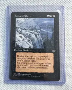 Wizards of the Coast MTG Koskun Falls Homelands 1995 Regular English Enchant - Image 1
