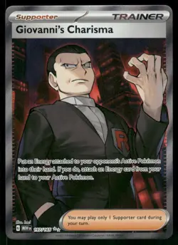 Giovanni's Charisma - 197/165 Ultra Rare Holo NM Pokemon SV: Scarlet & Violet 15 - Image 1