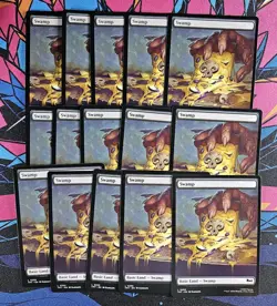 15x Swamp x15 NM 0255 Regular MTG TMNT Unplayed Magic The Gathering Pizza - Image 1
