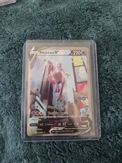Pokemon TCG Mewtwo v Alt Art Full Art Holo Ultra Rare Card 072/078 Pokemon Go - Image 1