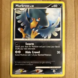 Murkrow - 90/123 - Common LP, English Pokemon Mysterious Treasures - Image 1
