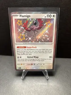 Pokemon TCG Paldean Fates Flamigo 211/091 Shiny Rare NM M - Image 1