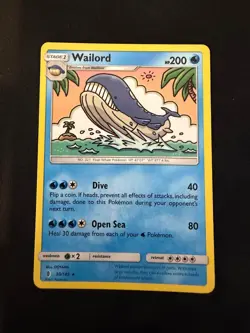 Wailord 30/145 Rare Guardians Rising Pokemon Near Mint - Image 1