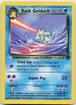 Dark Golduck 37/82 Uncommon Team Rocket Pokemon Unlimited Moderately Played - Image 1