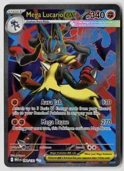 Mega Lucario ex 160/132 Ultra Rare Mega Evolution Pokemon Near Mint - Image 1