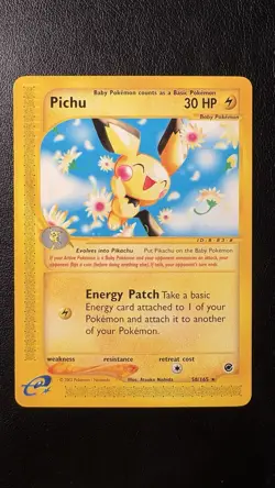 PICHU 58/165 Expedition, E-Series / E-Reader Pokemon TCG NM - Image 1
