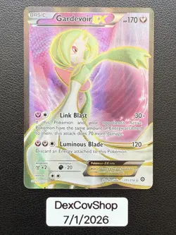Pokemon TCG Gardevoir EX Full Art Holo Ultra Rare 111/114 Steam Siege 170HP - Image 1