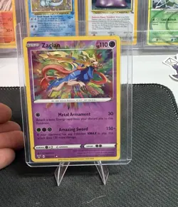 Zacian 082/185 SWSH04 Vivid Voltage - Amazing Rare Holo Pokemon TCG - Image 1