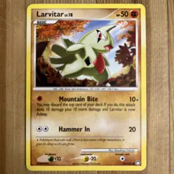 Larvitar - 87/123 - Common LP, English Pokemon Mysterious Treasures - Image 1