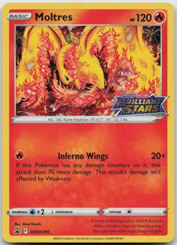 Moltres SWSH185 Holo Promo Sword & Shield Promo Pokemon Holo Near Mint - Image 1