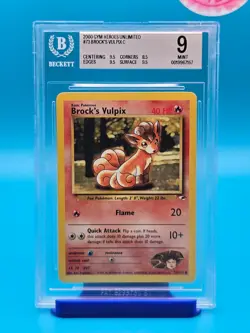 BGS 9 - 2000 Pokemon Gym Heroes Unlimited #73 Brock's Vulpix C - Image 1