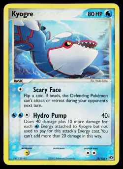 Kyogre 15/106 Rare Emerald Pokemon Heavily Played - Image 1