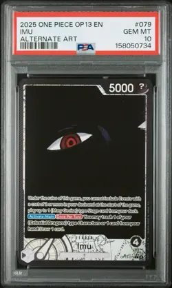 Imu 2025 One Piece OP13 Carrying On His Will Leader Alternate Art #079 PSA 10 - Image 1