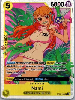 One Piece TCG Two Legends Nami Foil SR OP08-106 - Image 1